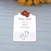 Fournitures de fête 5 pièces personnalisé acrylique miroir baptême nom signe personnalisé bébé anniversaire Souvenir étiquette mariage Invitation carte cadeau d'invité