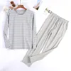 MENHO DO SLUCE MENINO XXXXL 2PCS PAJAMAS SOLE SET STEND Spring Autumn Cotton Manga cheia em casa Use conforto casual