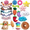 Dog Toys Tuggar Squeaky för valp Small Medium Dogs 18 Enheter fyllda med gummi i BK Plush Toy Safe Hämta tuggpaket och s5092374