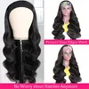 Headband Wig Human Hair Wigs for Black Women Body Wave Wet and Wavy Wigs Lace FrontWig Natural Color 150% Density