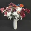 Simulação Faux Floral Greenery Lotus Chrysant agulha Plástico Claw Claw Home Display Home Imperador Sul Casamento de Flores J220906