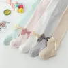 Socks Summer Girls Pantyhose Soft Cotton Breathable Mesh Bow Tie Decor Tights Stockings Princess Babys Kids Antimosquito Leggings 220905