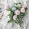 Faux Floral Greenery 2 Cups Silk Dandelion Flower Ball Fake Plants Wedding Arrangement Artificial Dandelion Flowers Centerpieces Living Room Decor J220906