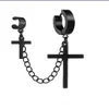 Charme Punk Croix Gland Boucles D'oreilles Femmes Clip Intégré Boucle D'oreille Chrétienne Gothique Hip Hop Bijoux Chaîne En Métal Boucle D'oreille Boucle D'oreille Hommes GC1572