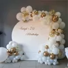 Autre épreuve d'événement fournit 98 pcs ballons blancs Garland Arch Kit Confetti Metallic Gold Pastel Latex Ballon Baby Shower Anniversaire Graduation Party Decor 220906