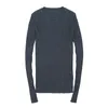 Pullages de femmes Sweater Pullor Basic Coupled Cotton Tops Coure d'équipage solide tricoté avec trou de pouce 220906