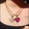 Pendant Necklaces Trendy Women Necklace Gold Plated Fl Cz Love Heart Pendant For Girls Party Wedding Nice Gift 3746 Q2 Drop Nanashop Dhkra