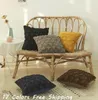 Oreiller moelleux couverture 3D losange peluche taie d'oreiller pour canapé géométrique couleur unie décoratif jeter lit 45x45