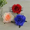 Faux Floral Verdure 10 Pcs Style Européen Petites Roses De Mariage Fleur Décoration Murale Fleur Corsage Simulation Rose Tête Rétro Rose J220906