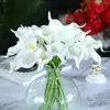 Dekorative Blumen PU-Mini-Lilie-Imitat-Blumen-Gefühl, gefälschter Hochzeitsstrauß, Heimdekoration