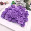 Sahte çiçek yeşillik 100pcs yapay çiçek ucuz pe köpük gülleri kafa sahte çiçek el yapımı düğün dekorasyonu Scrapbooking hediye kutusu diy çelenk j220906