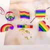 Noties regenboog vlag hart email pinnen voor trots gay custom reve broches badges denim jas tassen