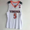 Camisa de basquete masculina Virginia # 5 Kyle Guy College camiseta oversized malha de verão para treinamento de futebol com decote em V camisetas fitness