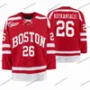 Hockey Boston University Terrier Scarlet Hockey Tournament Jersey 14 Bobo Carpenter 7 Chad Krys 17 Dante Fabbro 30 Jake Oettinger Cam Crot