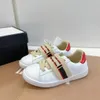 Newest Kids Designer Casual Sneakers Childrens Tennis 1977 Trainers Girls Boys Tiger Flower Print Ivory Canvas Linen Fabric Low Cut Fashion Shoes Size 24-35