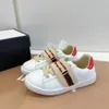 Nieuwste Kids Designer Casual Sneakers Childrens Tennis 1977 Trainers Meisjes Jongens Tijger Bloemenprint Ivoor Canvas Linnen Stof Laag Uitgesneden Mode Schoenen