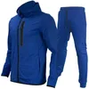 Tracksuits Tech Tech Polar Men Erkekler İki Parçalı Set Tasarımcı Eğitim Takım Spor Pantolonları Hoodie Yüksek Kalite Büyük ve Uzun Uzun Rahat Sweathesuit Bahar Mens Giyim