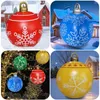 Weihnachtsdekorationen 16 Farben aufblasbare Kugel leuchtende hängende Ornamente mit LED-Licht für Outdoor-Garten-Geburtstags-Party-Dekor