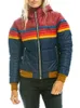 Giacche da donna Donsignet Women Down Coat 2022 Casual Rainbow Fashion Zip-up Plus Size Cappello