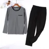 MENHO DO SLUCE MENINO XXXXL 2PCS PAJAMAS SOLE SET STEND Spring Autumn Cotton Manga cheia em casa Use conforto casual