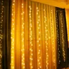 Strings 3X3m Window Curtain Garland Light Fairy Lights For Bedroom Copper Wire String USB Remote Control 8 Modes Hanging Lighting