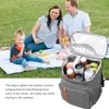 Mochila para computadora portátil de gran capacidad para computadora portátil Almuerzo Picnic Bolsa con aislamiento fresco y cálido 18L Viajes Negocios Almacenamiento de alimentos y bebidas al aire libre Bolsas de hombro