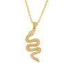 Ювелирные ожерелья подвески змеиной цепь колье циркония украшения кубический кристалл CZ Fashion Charm Ser4h