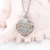 Chaînes Cristal Coeur Cendres Urnes Médaillon Pendentif Mémorial Bijoux En Acier Inoxydable Souvenir Crémation