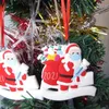 Juldekorationer 2021 karant￤n julgran h￤nge santa claus personligt diy namn ￶verlevde familjharts h￤ngande prydnad hem dekoration