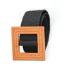 Cinturones Hebilla de registro Cinturón elástico trenzado Señoras Verano Moda Casual Simple Versátil Vestido Lino Mujer Faja Gótico Boho Coreano