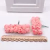 Faux Floral Greenery 144pcsbag MINI PE Multicolor fake foam rose Artificial flowers cheap christmas wreath decor for home wedding diy new Year gifts J220906