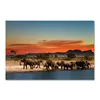 Canvas Painting Wild Africa Elephant Animal Art Sunset Landscape Posters and Prints Cuadros Wall Art Picture for Living Room