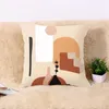Almohada cubierta nórdica trópica de arte moderno de arte de poliéster sofá café decorativo 45x45cm