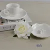 フェイクフローラルグリーン10pcsヨーロッパスタイルの小さなバラ結婚式の花の壁飾りフラワーコサージシミュレーションローズヘッドレトロローズJ220906