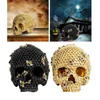 Festdekoration Modern Honeycomb Skalle Skulptur Bordsfigur Halloween Skelett Människohuvud Modell Statyer Halloween rekvisita Dekorationer 220906