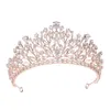 Bandas da cabeça Rhinestone Crystal Tiara Crown Gold Bridal Hair Acessórios para mulheres Pageant Drop Deliver