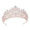 Pannband Rhinestone Crystal Tiara Crown Gold Bridal Hair Accessories for Women Wedding Pageant Drop Delivery 2022 MJFashion AMQ8U