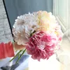 Faux Floral Greenery Bouquet Hortensia искусственные шелковые цветы свадебной букет рук поддельные цветы для свадебного дома