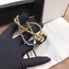 Bransoletka Biżuteria Bransoletki Link Chain Wisiorek w kształcie litery 18K Złoto srebro Luksusowy urok Akcesoria od projektantów Kobiety Stal nierdzewna