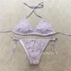 Sexy Thong Bikini Women Solid Swimwear Micro Swimsuit Brazilian Biquini Shiny Bikinis Mini Bathing Suit