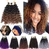 Marlybob Crochet Curly Braiding Hair 14 inch Water Wave Twist Braids Synthetic Fiber Afro Kinky Hair Extensions 100g/pack LS22