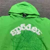 Sweats à capuche pour hommes Sweats Vert Mousse Impression Sp5der Young Thug 555555 Angel Hoodie Hommes Spider Web Pattern Femmes Pulls Sweats T220901