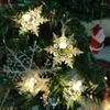 Decorazioni natalizie 2/3 /6m inverno Snowflake Star Lantern String 2022 Anno Decorazione per le forniture per feste in casa
