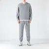 Survêtements pour hommes Survêtement Hommes 2 Pièces Ensemble Hip Hop Hommes Vêtements De Sport Vêtements De Mode Couleur Unie Survêtement Jogging Costume Hommes Vêtements De Course 220906