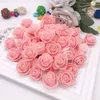 Sahte çiçek yeşillik 100pcs yapay çiçek ucuz pe köpük gülleri kafa sahte çiçek el yapımı düğün dekorasyonu Scrapbooking hediye kutusu diy çelenk j220906