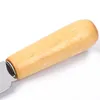 Espátula de acero inoxidable de 10cm, raspador para crema de mantequilla con mango de madera, cuchillo para queso, herramienta de cocina, utensilio para hornear, regalo de Navidad C0922