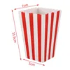 Emballage cadeau 12 bandes de cinéma Treat Party Small Candy Favor Popcorn Bags Boxes Rouge
