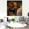 Canvas Schilderij Print Abstract Wall Art Afrikaanse Olifant Landschap Olieverf op Canvas Moderne Dier Foto Poster Voor Woonkamer