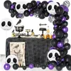 Outras festas de festas de festas 143pcs Halloween preto roxo Balloons de látex Arch Set Festival Festival Baby Skul Confetti Skull Ballon Diy Decoração 220905