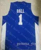 Wears Kentucky Wildcats College Basketball NCAA Jerseys Men Spire Institute 1 LaMelo Ball School Stitched Size S-3XL High Quality White Blue